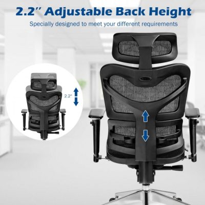 Tựa lưng tách dời có thể điều chỉnh chiều cao tựa ghế công thái học