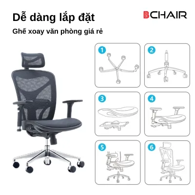 Cách lắp đặt ghế công thái học tại nhà đơn giản, nhanh chóng