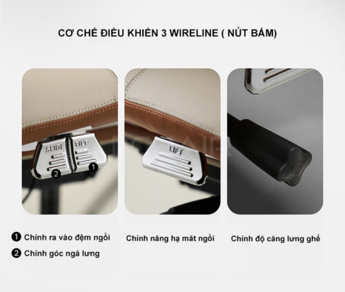 Ghế lãnh đạo da bò Nappa cao cấp B-007AF-35L màu vàng be - Ảnh 11