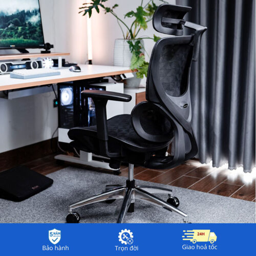 Ghế công thái học Ergonomic BC-102V1 chân nhôm đúc nguyên khối