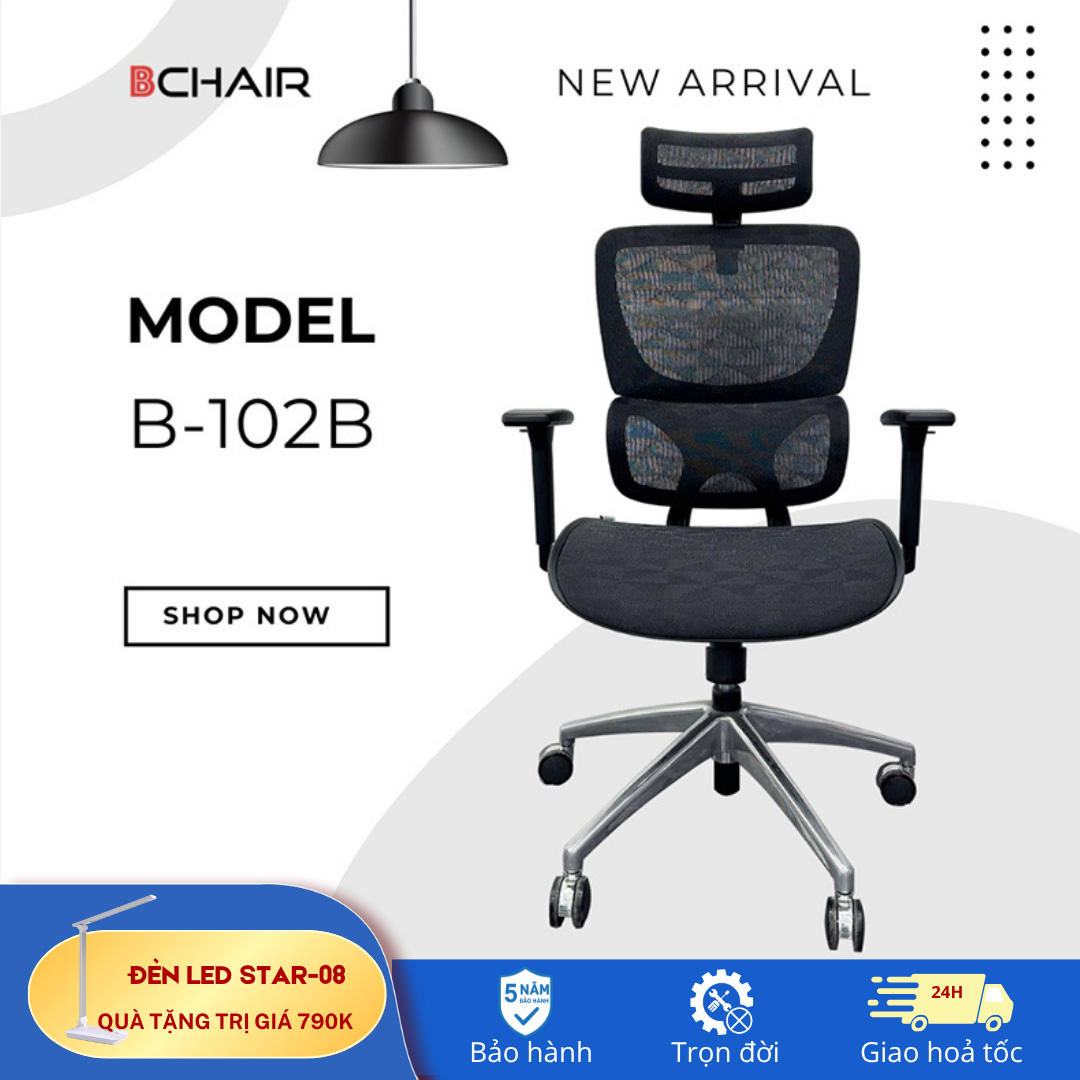 Ghế Công Thái Học B 102B đen