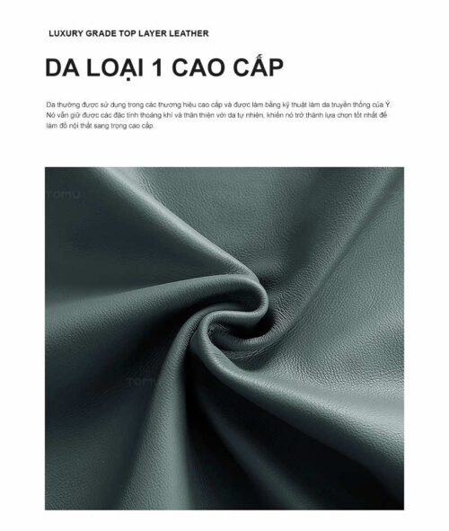 Ghế da giám đốc cao cấp nhập khẩu Italia B-007AF-35L màu xanh - Ảnh 11