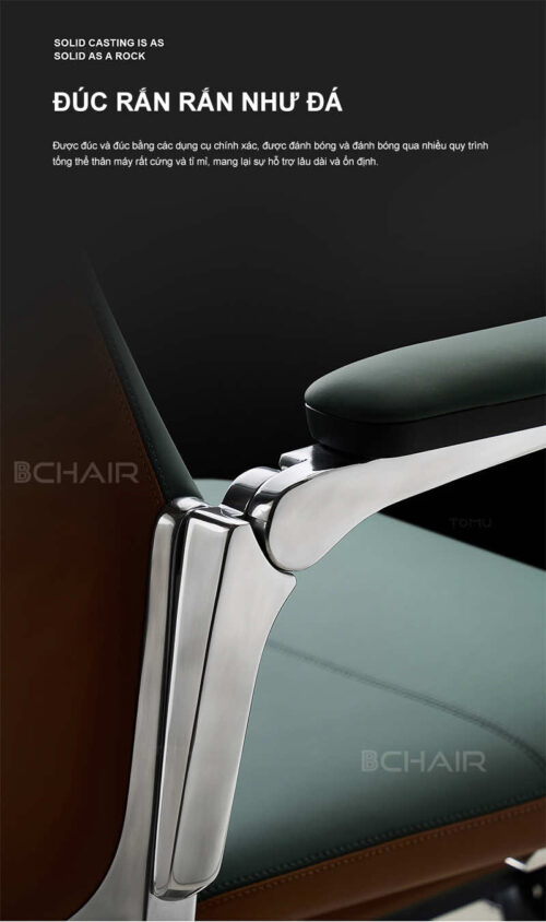 Ghế da giám đốc cao cấp nhập khẩu Italia B-007AF-35L màu xanh - Ảnh 15