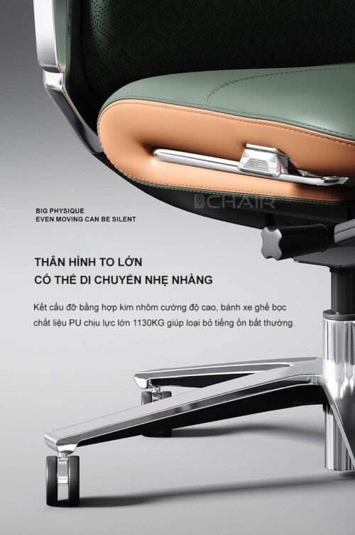 Ghế da giám đốc cao cấp nhập khẩu Italia B-007AF-35L màu xanh - Ảnh 20