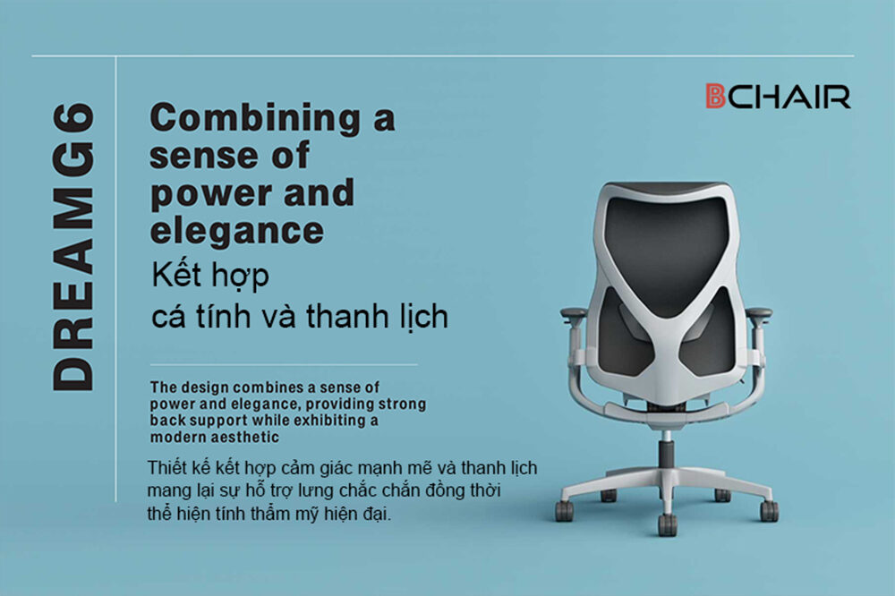 Ghế công thái học M6F-16L có kê chân 13 Ghế xoay văn phòng Dream6 ảnh 01