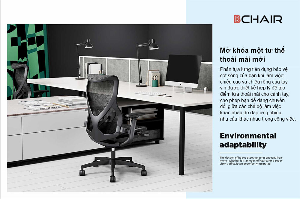 Ghế công thái học M6F-16L có kê chân 17 Ghế xoay văn phòng Dream6 ảnh 05