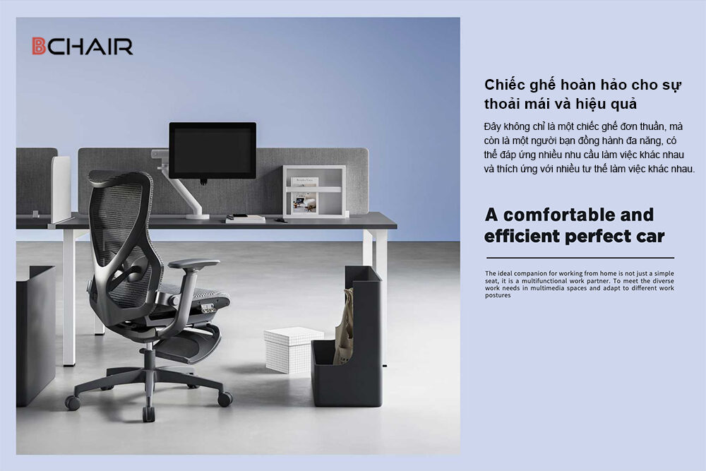 Ghế công thái học M6F-16L có kê chân 21 Ghế xoay văn phòng Dream6 ảnh 09