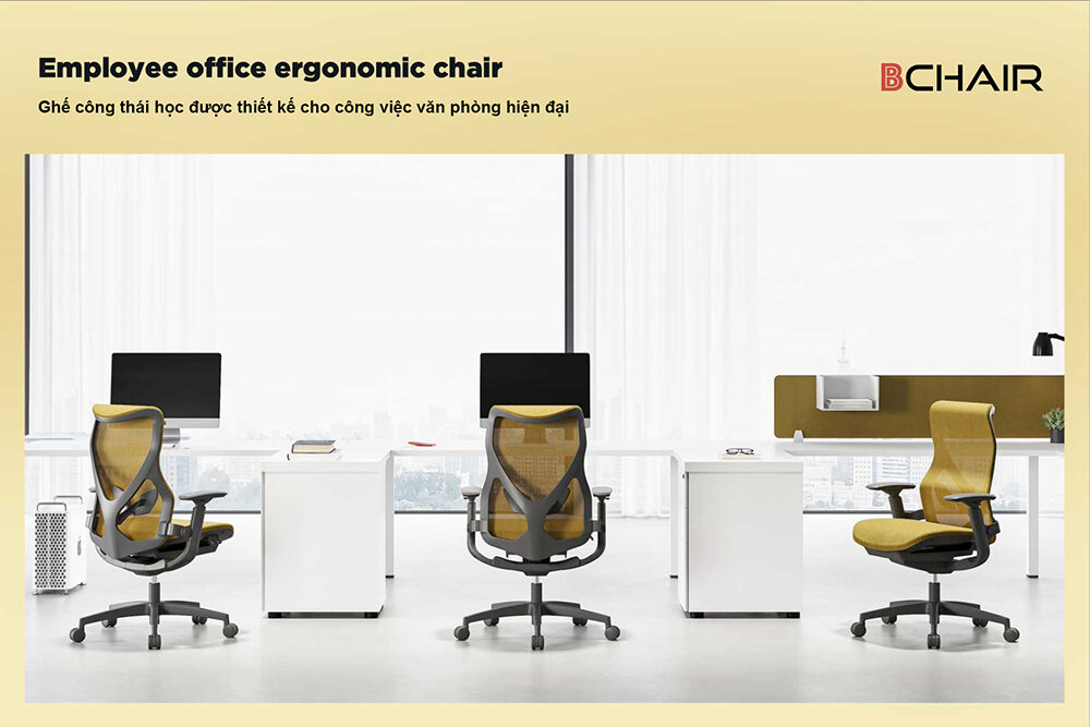 Ghế công thái học M6F-16L có kê chân 23 Ghe xoay van phong Dream6 anh 12