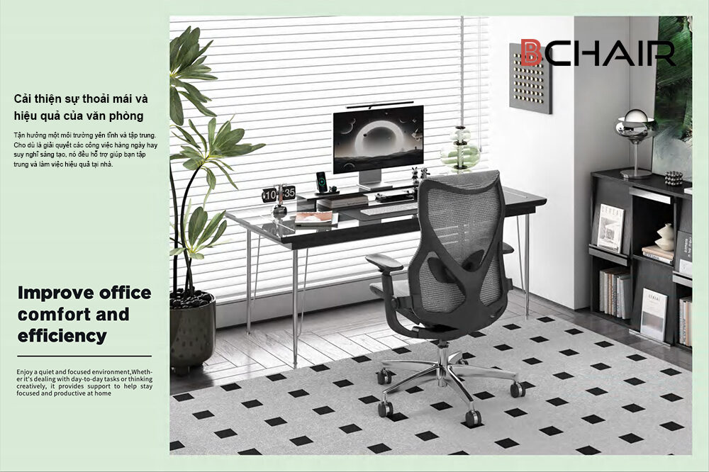 Ghế công thái học M6F-16L có kê chân 25 Ghế xoay văn phòng Dream6 ảnh 14