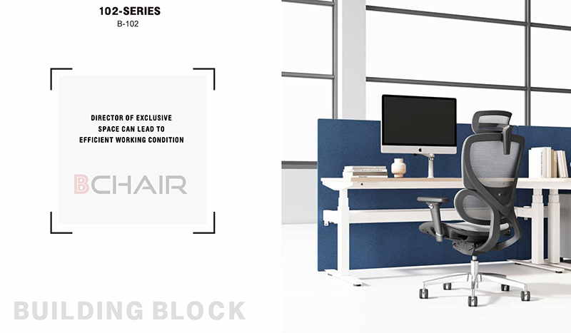 Model ghế công thái học B-102B chân hợp kim nhôm