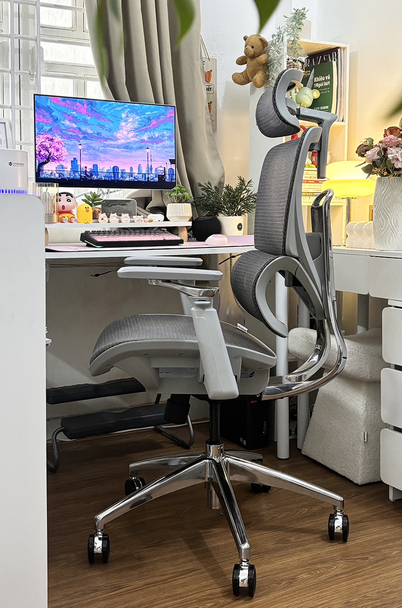 Góc Ngang Của Ghế Công Thái Học B 1018D Ghi