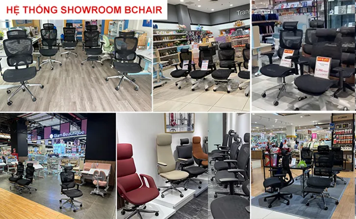 Hệ thống showroom ghế công thái học Bchair