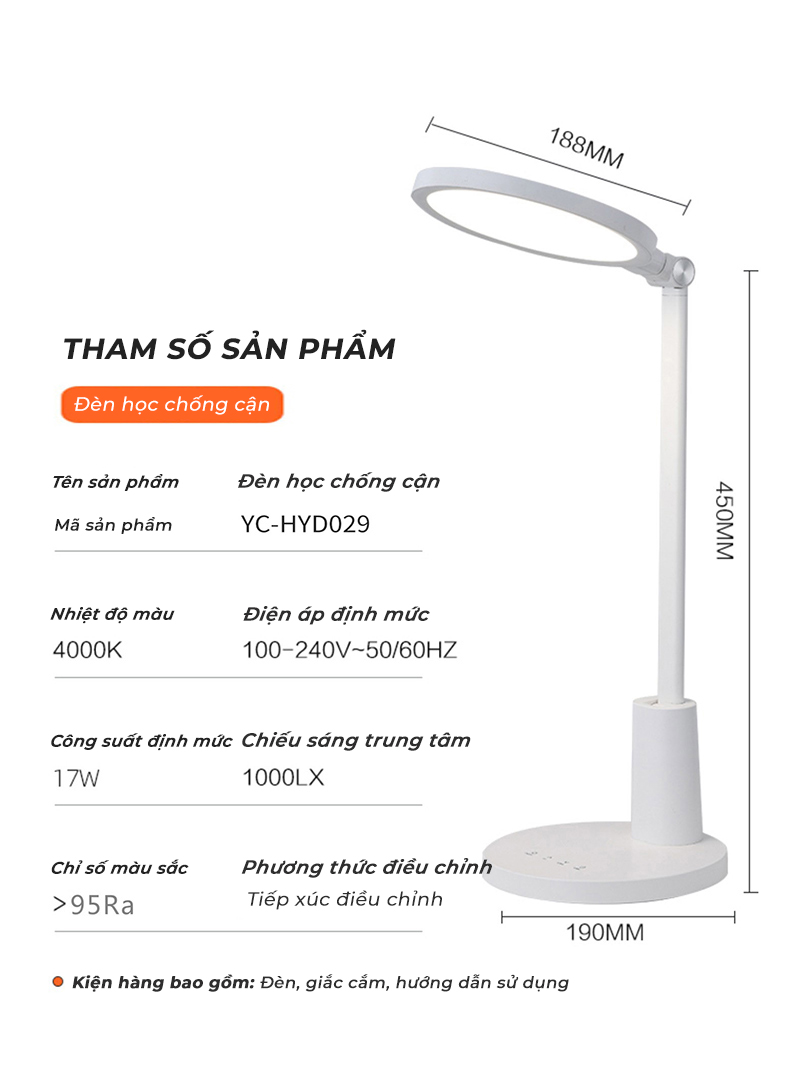 đèn Học Chống Cận HYD 029 Ảnh 11