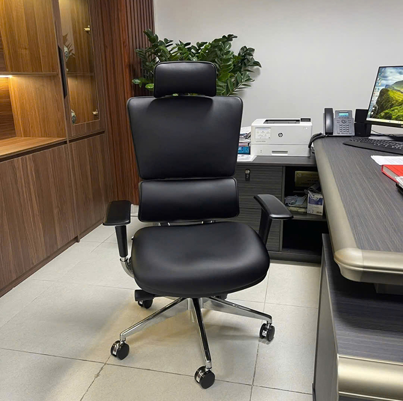 Ghế da giám đốc công thái học B-801D - Ảnh 02
