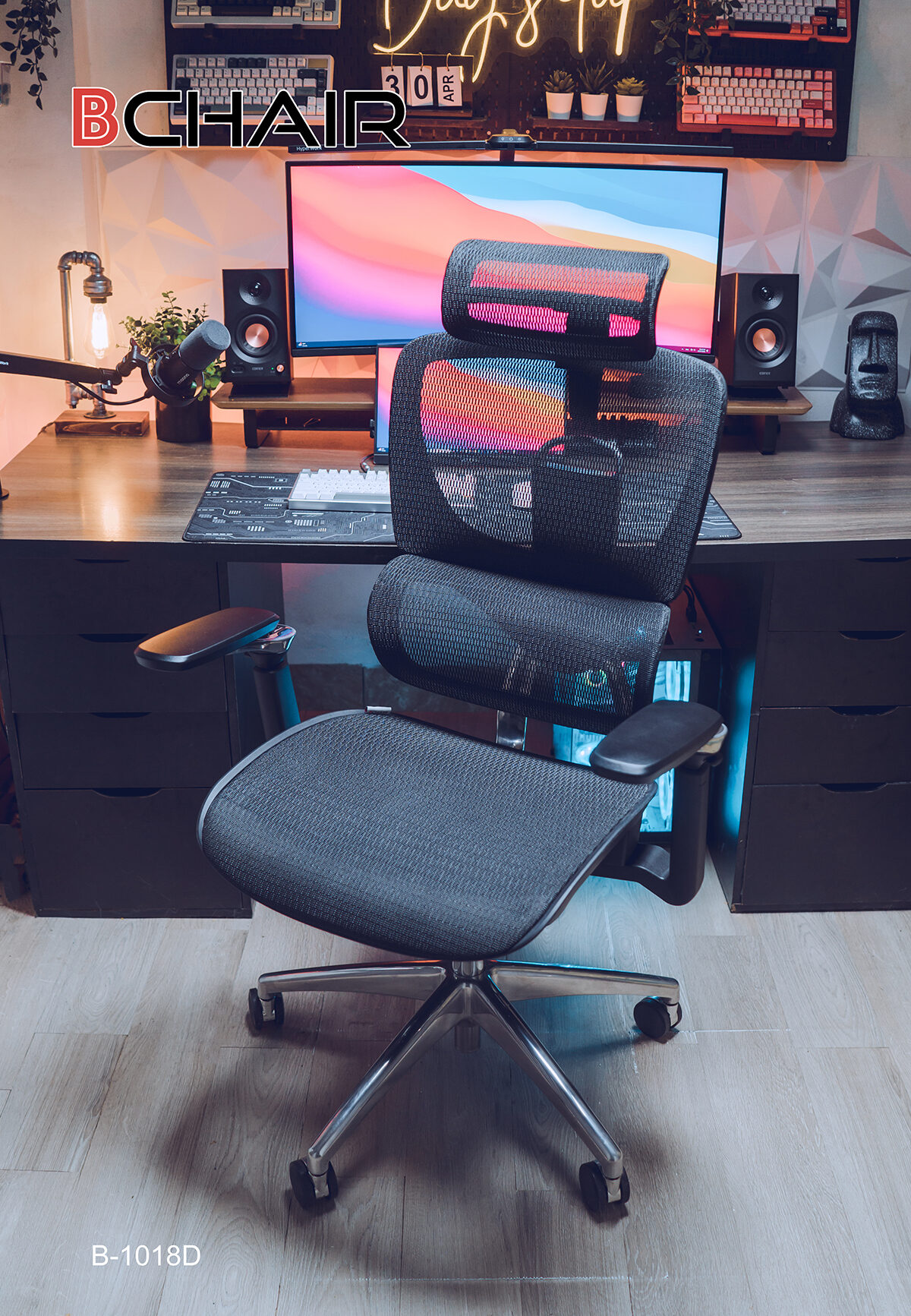 Ghế Công Thái Học Bchair B-1018D màu đen