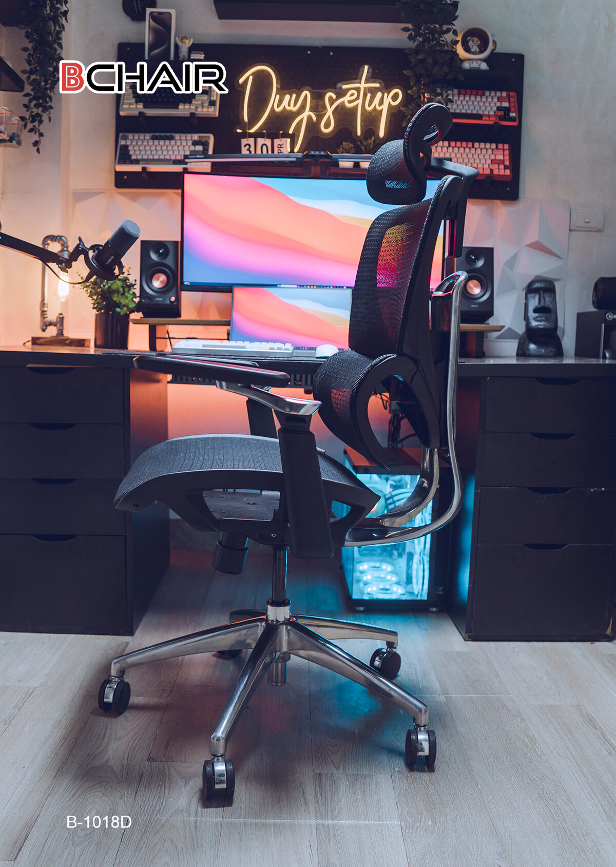 Ghế xoay văn phòng Bchair B-1018D