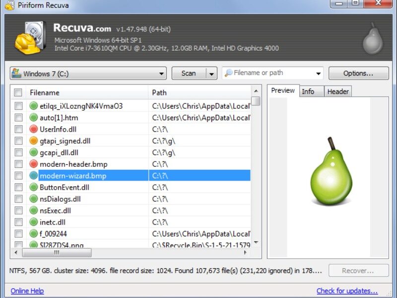 Recuva là một trong những phần mềm khôi phục file miễn phí phổ biến nhất hiện nay