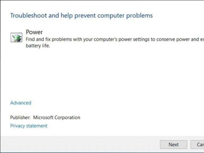 Thực hiện theo hướng dẫn trên màn hình và để trình gỡ rối chạy tự động