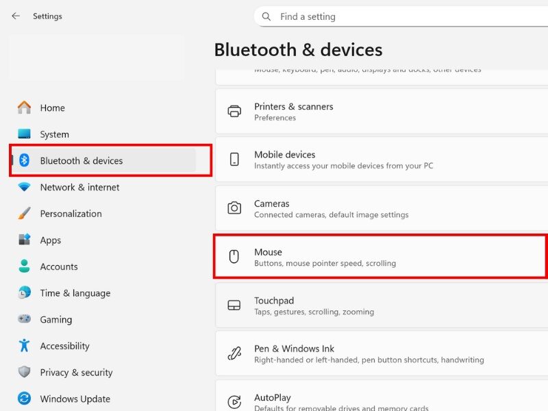 Chọn Additional mouse options