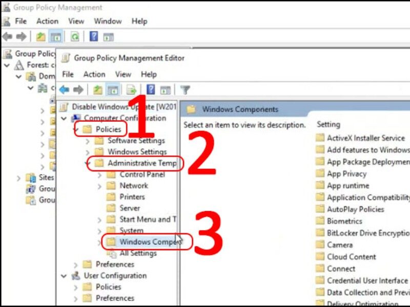 Chọn Windows Components