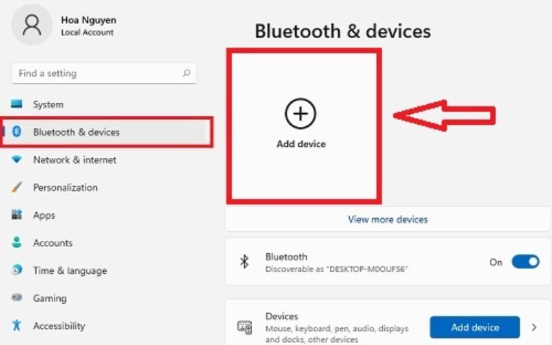 Bật tắt Bluetooth trên máy tính