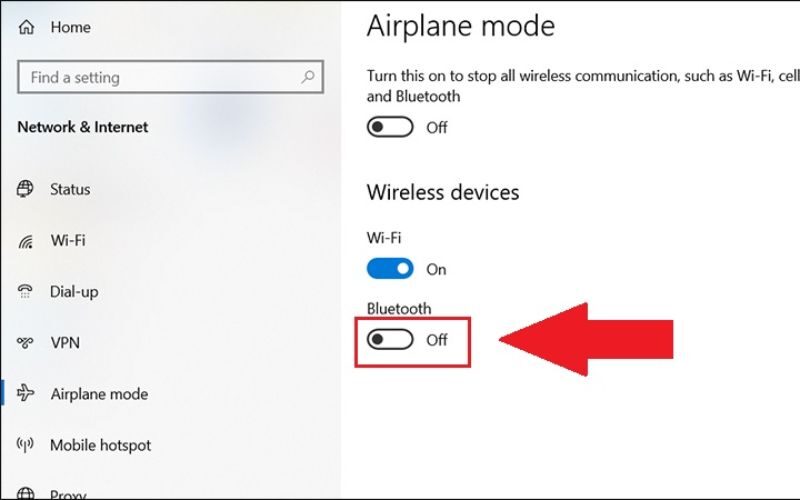 Bật tắt Bluetooth trên máy tính