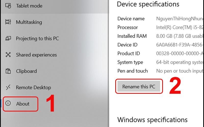 Cách đổi tên máy tính nhanh chóng trên Win 7, Win 10 2 cách đổi tên máy tính
