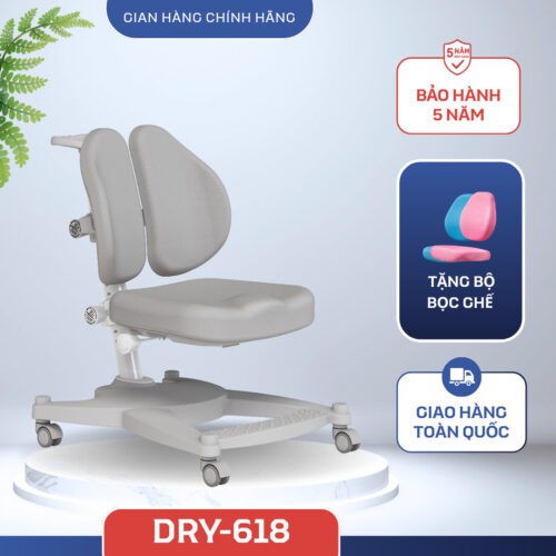 Ghế Chống Gù Trẻ Em DRY-618 Công Thái Học, Bảo Vệ Cột Sống, Ngồi Học Đúng Tư Thế