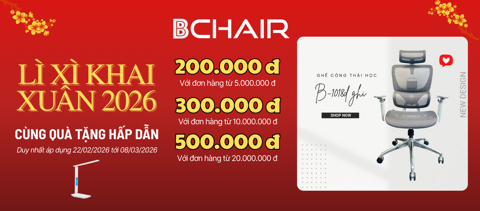 Bchair khuyễn mãi chào xuân 2026