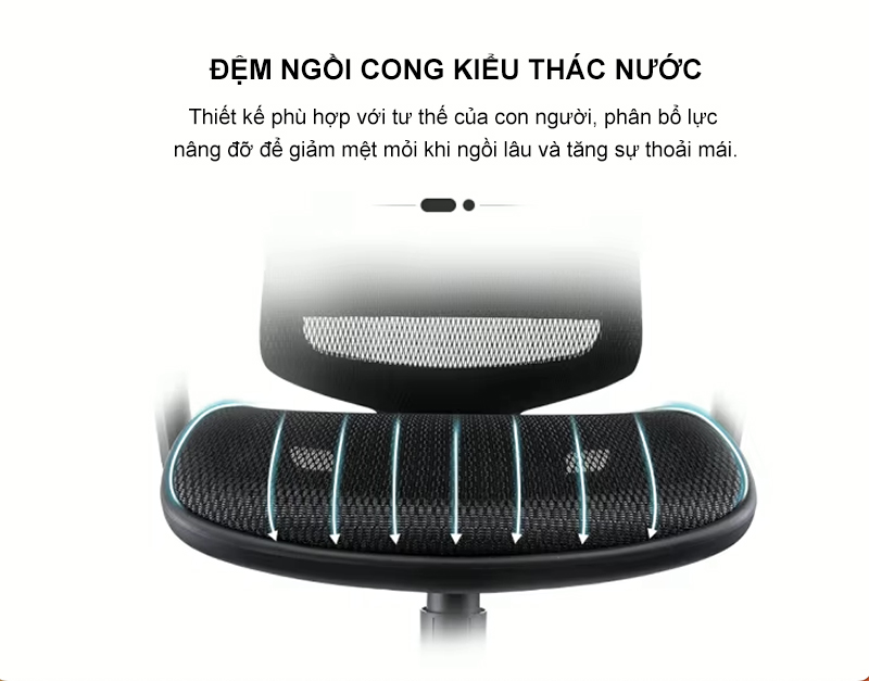 Đệm lưới cong theo kiểu thác nước Đệm lưới cong theo kiểu thác nước